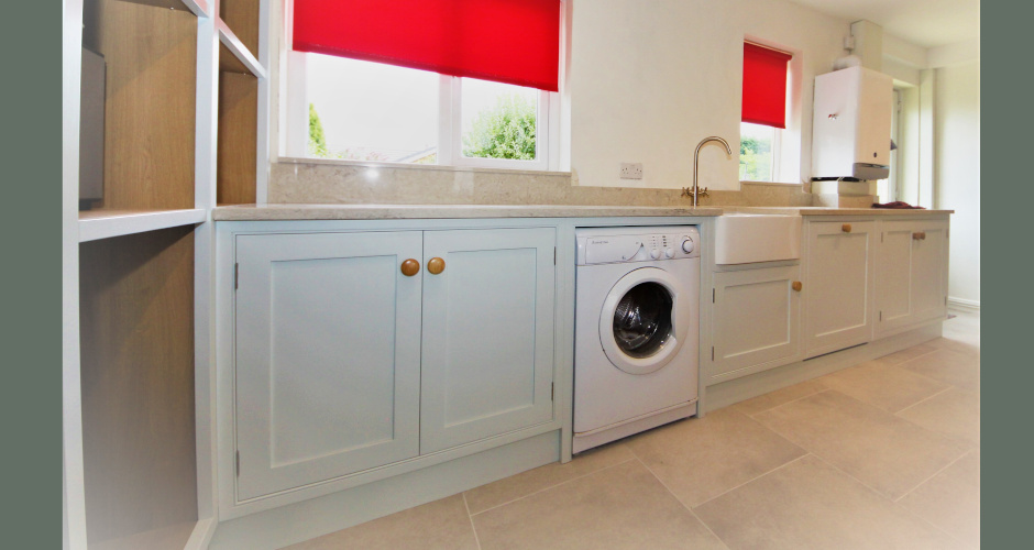 Painted kitchen units and larder